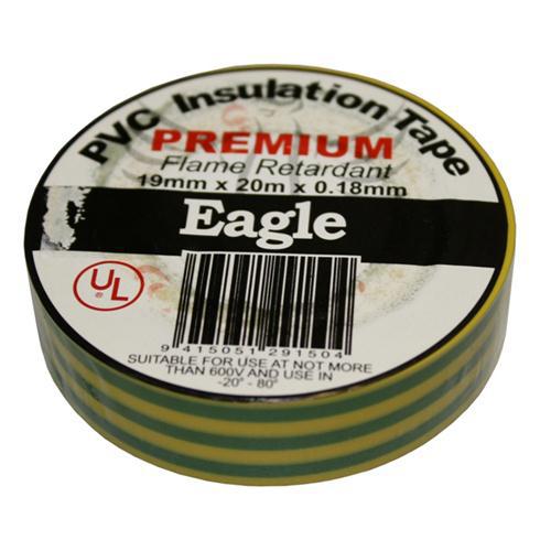 INSULATION TAPE 19mm YEL/GREEN EAGLE
