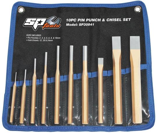 PUNCH SET PIN & CHISEL 10pc SP TOOLS