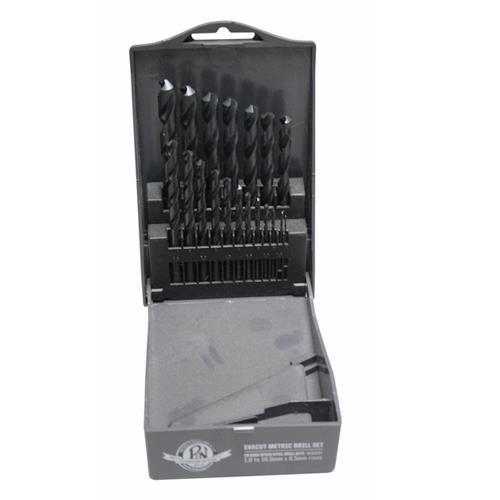 DRILL SET 1-10mm 19pc BLACKJET