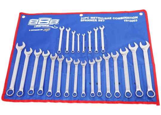 WRENCH R&OE SET 6-22mm, 1/4-7/8" 24pce 888 BY SP TOOLS