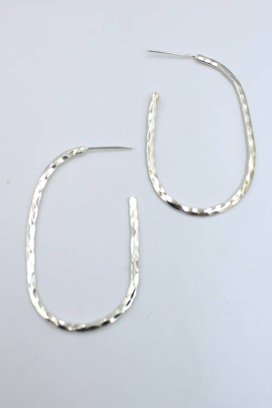 Zara Curve Earrings Silver