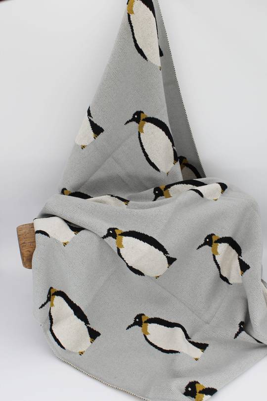 Penguin Parade Baby Blanket