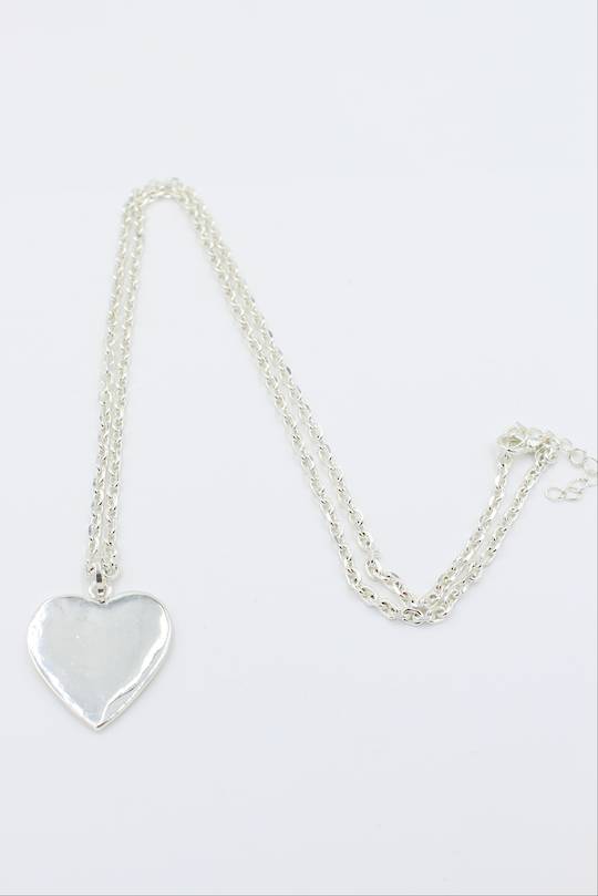 Milly Heart Necklace Silver