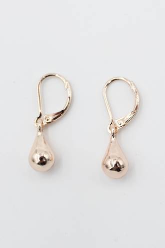Pear Drop Earrings Rose Gold