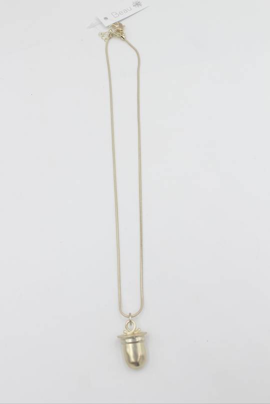 Acorn Necklace Matt Gold (Sale)