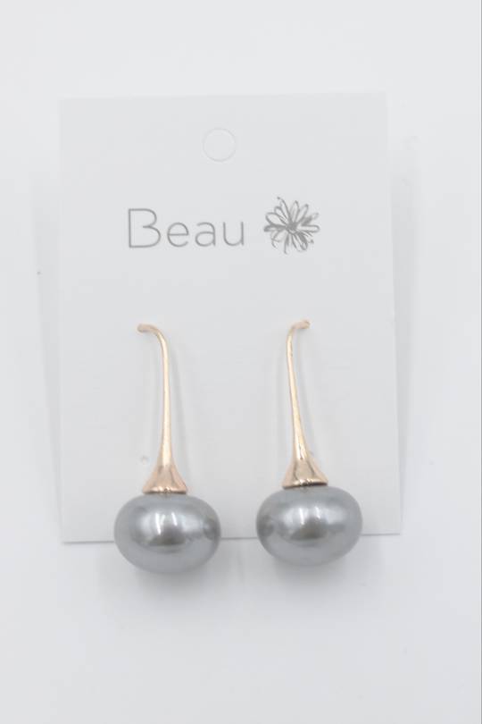 Lux Grey Pearl Earrings