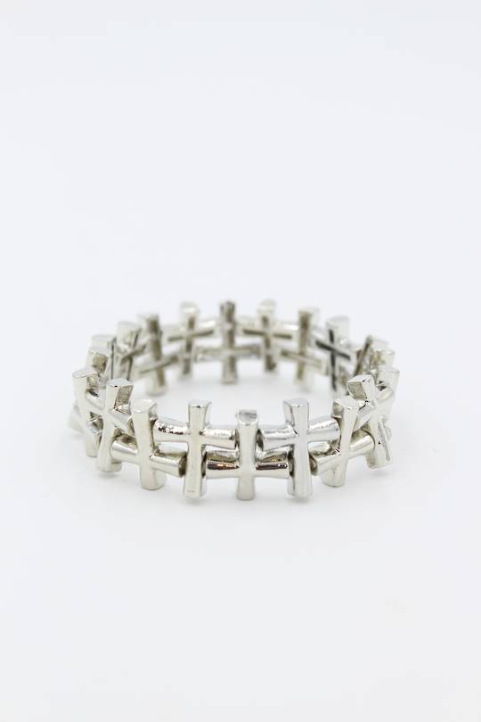 Criss Cross Silver Bracelet