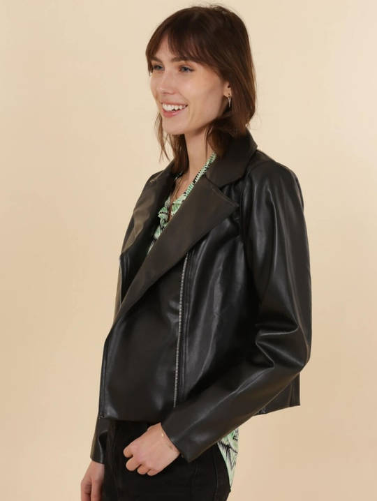 Sandy Faux Leather Jacket Medium