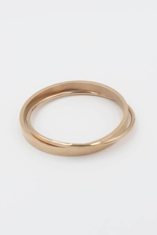 Juliette Double Rose Gold Stainless Steel Bangle