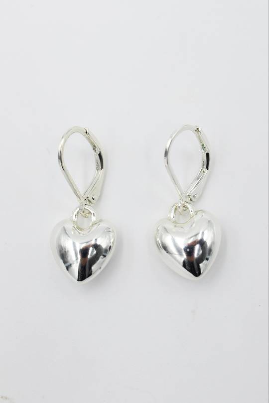 Pixie Heart Earrings Silver