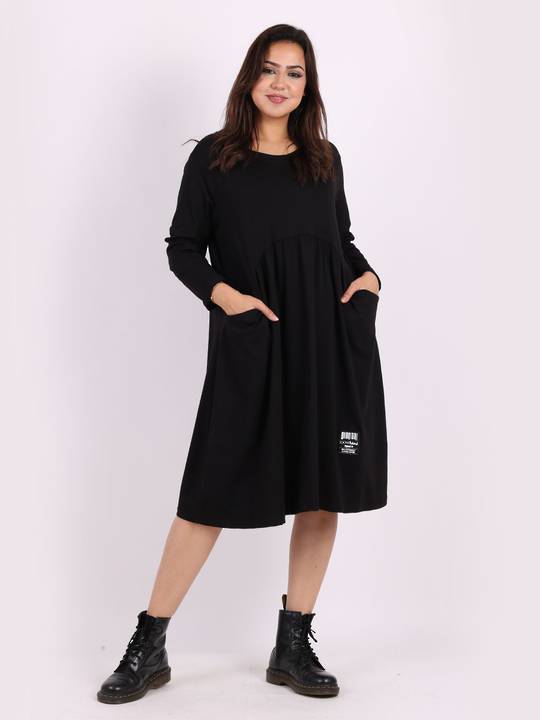 Freya Long Sleeved Dress  Black