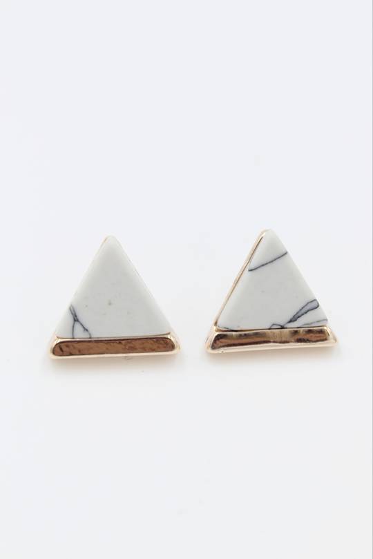 Triangle Marble Earrings