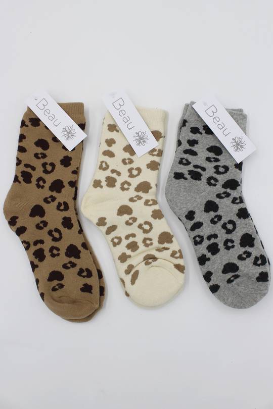 Leopard Socks Pack of 3