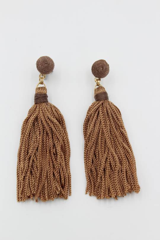Cocoa Tassel Earrings