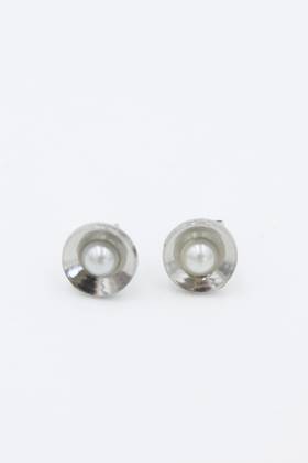 Pearl Plate Stainless Steel Earrings