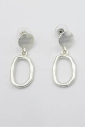 Iris Loop Silver Earrings