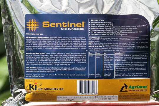Sentinel - Bio-fungicide for the control of botrytis grey mould