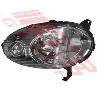 HEADLAMP - R/H - CHROME - (1704) - TO SUIT - NISSAN MARCH/MICRA K12 2003-