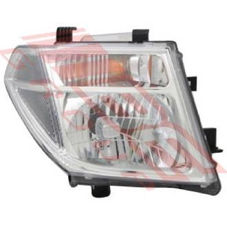 HEADLAMP - R/H - MANUAL/ELECTRIC - BULB SHIELDED TYPE - TO SUIT - NISSAN NAVARA D40 2005-07