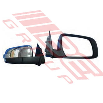 DOOR MIRROR - L/H - ELECTRIC - W/LAMP - CHROME - TO SUIT - FORD RANGER 2012-