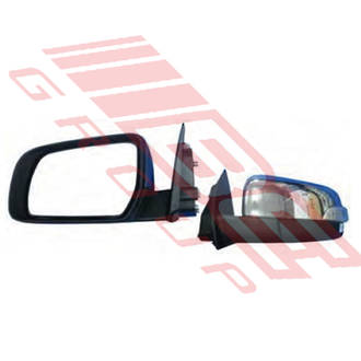 DOOR MIRROR - R/H - ELECTRIC - W/LAMP - CHROME - TO SUIT - FORD RANGER 2012-