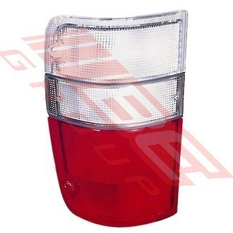 REAR LAMP - L/H - RED & WHITE - TO SUIT - HOLDEN JACKAROO 1995- F/LIFT