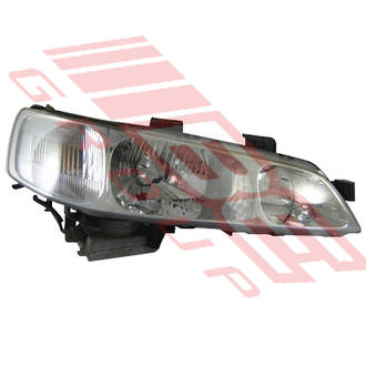 HEADLAMP - R/H - CLEAR INDICATOR - P/PACK - CHROME INNER - (7637) - TO SUIT - HONDA ACCORD CF 1999-02