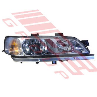 HEADLAMP - R/H - CLEAR INDICATOR - NON GAS - CHROME INNER - (7637) - TO SUIT - HONDA ACCORD CF 1999-02