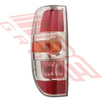 REAR LAMP - L/H - W/CHROME INNER - TO SUIT - MAZDA BT50 P/UP 2009- F/LIFT