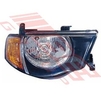 HEADLAMP - R/H - FOR DOUBLE CAB - TO SUIT - MITSUBISHI TRITON L200 2005-
