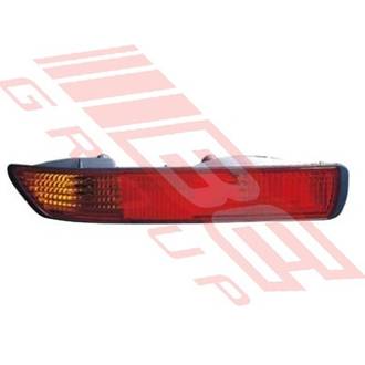 REAR LAMP - L/H - FITS IN BUMPER - AMBER/RED - TO SUIT - MITSUBISHI PAJERO 2000-