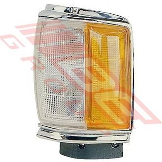 CORNER LAMP - L/H - CHRM SURROUND - TO SUIT - TOYOTA HILUX 2WD 1987