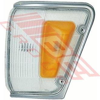CORNER LAMP - L/H - AMBER/CLEAR - TO SUIT - TOYOTA HILUX 4WD 1989-91 CHRM TRIM