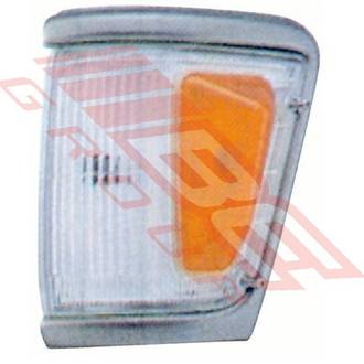 CORNER LAMP - L/H - AMBER/CLEAR - TO SUIT - TOYOTA HILUX 4WD 1992- GREY TRIM