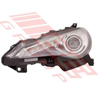 HEADLAMP - L/H - HID TYPE - W/LED - BLACK - TO SUIT - TOYOTA 86/ FT86/ GT86 2012-