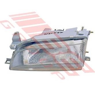 HEADLAMP - L/H - W/E - GLASS LENS - TO SUIT - TOYOTA COROLLA AE100 SDN 1992-