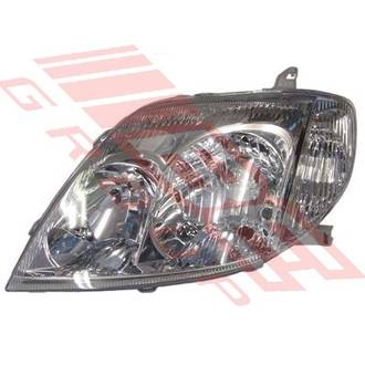 HEADLAMP - L/H - MANUAL - TO SUIT - TOYOTA COROLLA ZZE 2002- SDN/WAG
