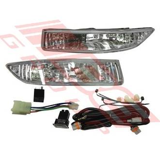 FOG LAMP - SET - L&R - W/WIRING - TO SUIT - TOYOTA COROLLA ZZE 2002- SDN/WAG