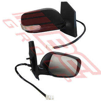 DOOR MIRROR - R/H - ELECTRIC - W/REPEATER LAMP - TO SUIT - TOYOTA COROLLA/FIELDER 2007- S/WAGON