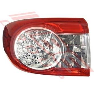 REAR LAMP - L/H - OUTER - LED TYPE - TO SUIT - TOYOTA COROLLA 2010- SEDAN