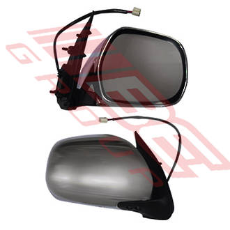 DOOR MIRROR - R/H - CHROME - ELECTRIC HORIZONTAL 3 WIRE TYPE - TO SUIT - TOYOTA HIACE 2014- F/LIFT LATE