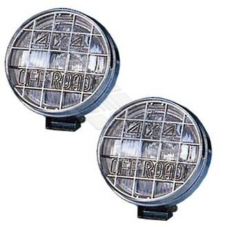 DRIVE LAMP SET - 2PCS - CLEAR LENS - TO SUIT - H3/12V/55W - PLASTIC HOUSING - 6 INCH