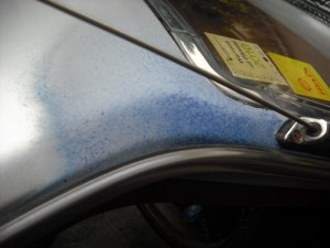 Car rust repair ready for painting