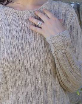 Cable Cross Pullover Hemp Knitting Pattern