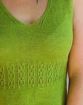 Kathy's Knot Garden Tank Top 4 Ply Hemp Knitting Pattern