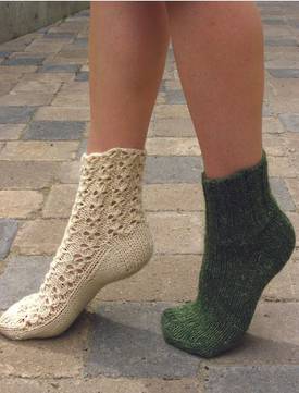 Fancy and Simple Socks -  Small Hemp and Wool Knitting Project