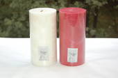 Candle - pillar 10x20 Red, Cranberry fragrance