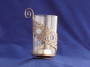 Glass tea light/votive holder copper base