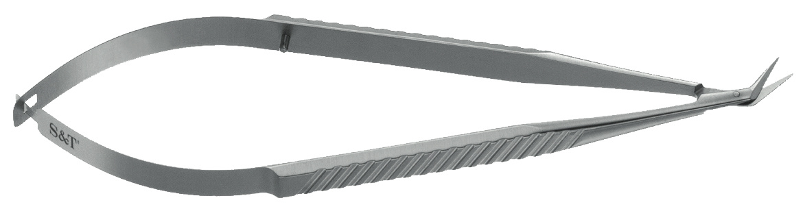 S&T Scissor Adventitia 15cm SAA-15  Flat Handle Angulated 45 Degrees 8mm Blade