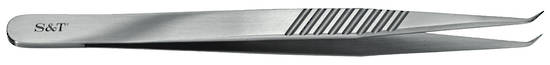 S&T Forceps 13.5cm JFAL-3 Flat Handle 0.3mm 45 Degree Angulated Tips